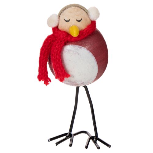 Deko Vogel Figur mit Schal Winterdeko 11cm 4St | Floristik24.de