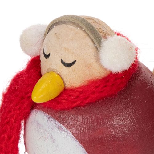 Deko Vogel Figur mit Schal Winterdeko 11cm 4St | Floristik24.de
