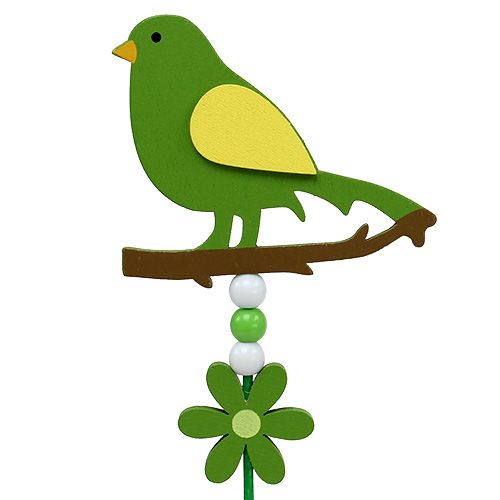 Floristik24 Vogel bunt sort. am Stab 12cm L30cm 15St