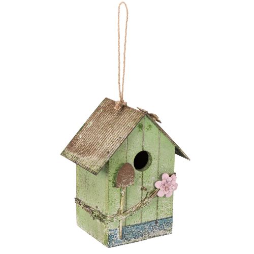 Artikel Vogelhaus mit Blumenverzierung romantische Landhausdekoration 19cm