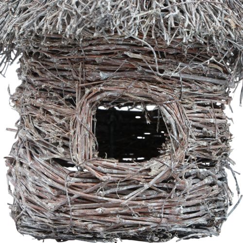 Floristik24 Deko Vogelhaus Holz Metall Deko Baumhaus Ø17cm H26cm