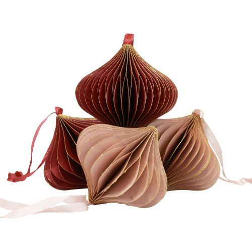 Artikel Wabenbälle Wabenkugeln Zwiebel Rosa Weinrot Ø8cm 4 St