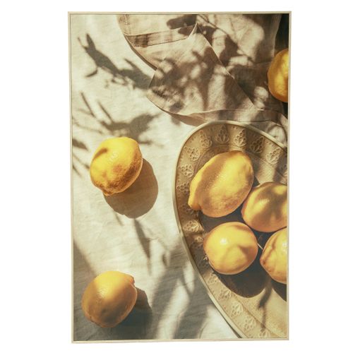 Wanddeko Bild mit Zitronen Sommerdeko zum Hängen 40x60cm