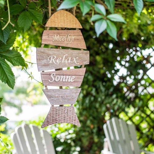 Artikel Maritime Wanddekoration Fisch aus Holz für Sommer und Urlaub