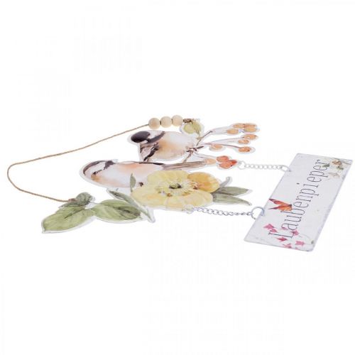 Artikel Dekohänger Frühling mit Vogelmotiv und Schriftzug Laubenpieper