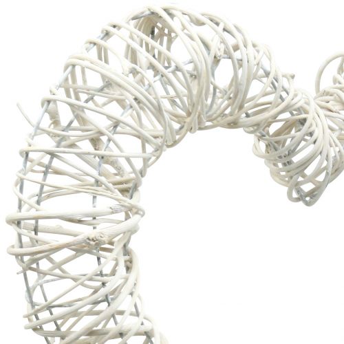 Floristik24 Weidenherz Weiß 40cm x 45cm