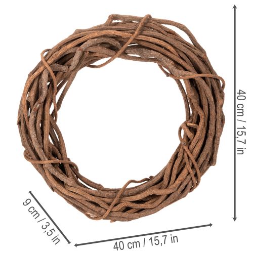 Weidenkranz Natur als Bastelkranz für Floristik 40cm | Floristik24.de