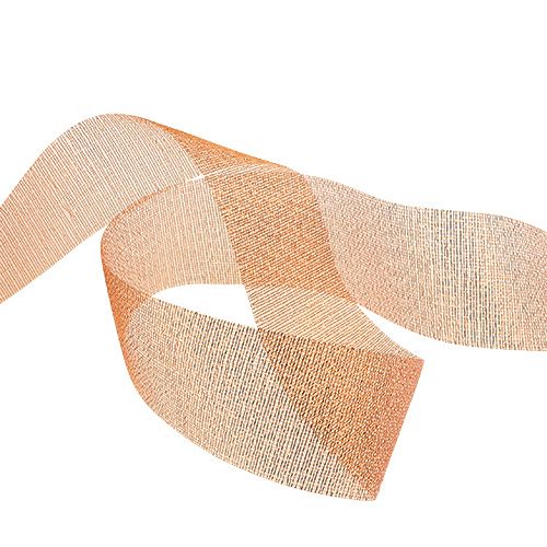 Floristik24 Weihnachtsband Kupfer 40mm 25m