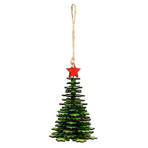 Floristik24 Weihnachtsbaum zum Hängen Grün 14cm