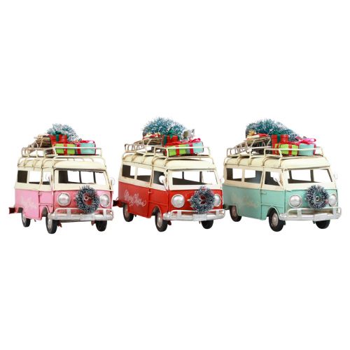 Weihnachtsbus Weihnachts Auto Vintage Deko Metall 17cm  1St-380252