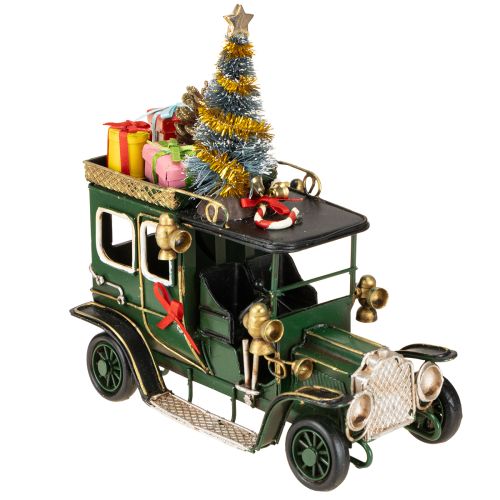 Weihnachtsdeko Auto Weihnachtsauto Vintage Grün 15×7×16cm