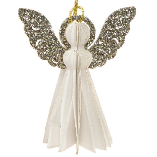 Floristik24 Weihnachtsdeko Papier Christbaumschmuck Weiß 6cm 12 St