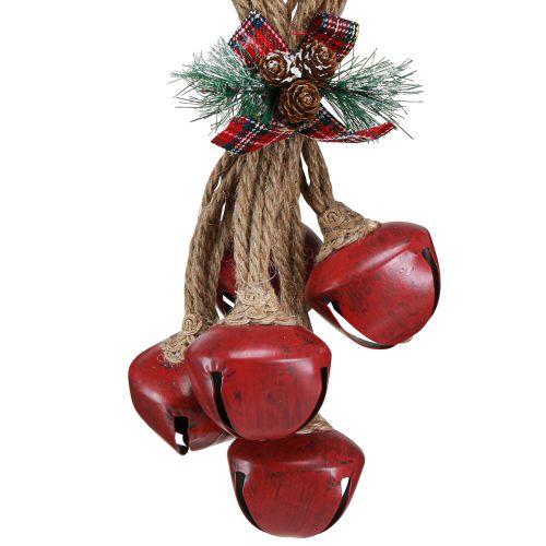 Artikel Weihnachtsdeko zum Hängen Rote Schellen mit Schleife 51cm, Festliche Hängedeko, Weihnachtsanhänger, Türkranz