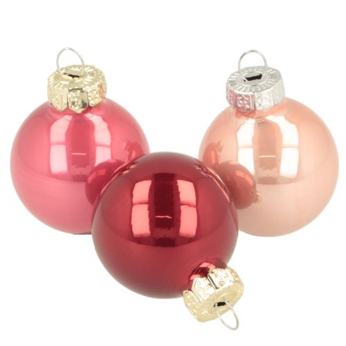 Weihnachtskugel Glas Dekoration glänzend 3cm 22St kaufen | Floristik24.de