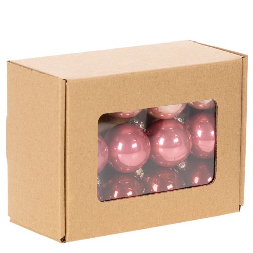 Weihnachtskugel Glas Dekoration glänzend 3cm 22St | Floristik24.de