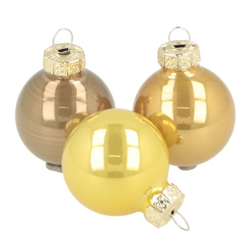 Mini Christbaumkugel Set glänzend Kugeln zum Aufhängen 3cm 22St