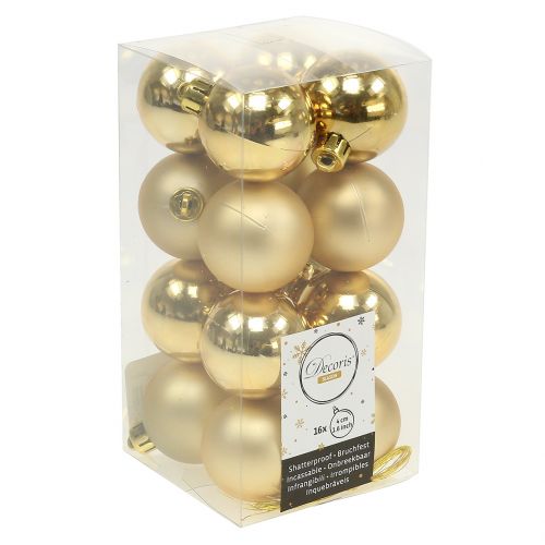 Floristik24 Weihnachtskugel Gold klein Ø4cm 16 St