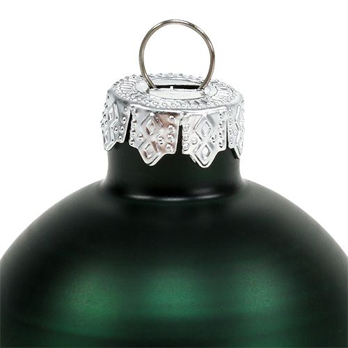 Floristik24 Weihnachtskugel Ø4cm Dunkelgrün 24 St