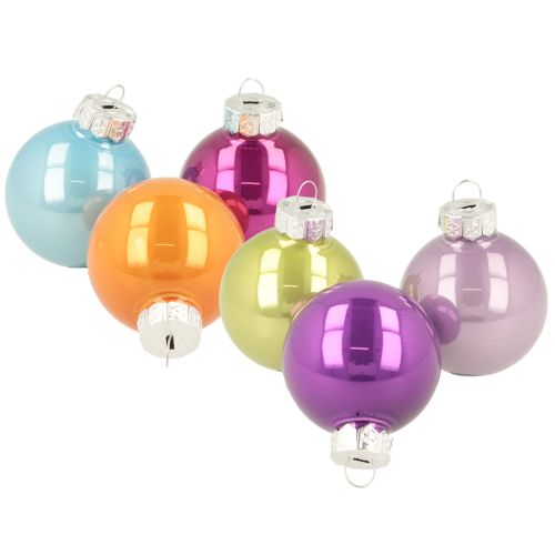 Christbaumkugel Set Bunte Weihnachtskugeln glänzend 40mm 24St kaufen | Floristik24.de