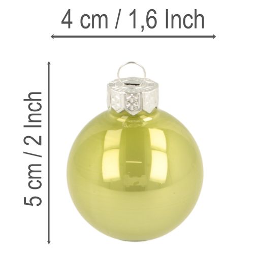 Christbaumkugel Set Bunte Weihnachtskugeln glänzend 40mm 24St | Floristik24.de
