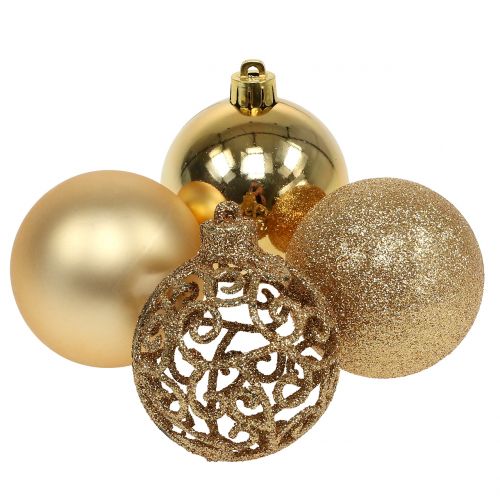 Floristik24 Weihnachtskugel Gold Ø6cm 16 St