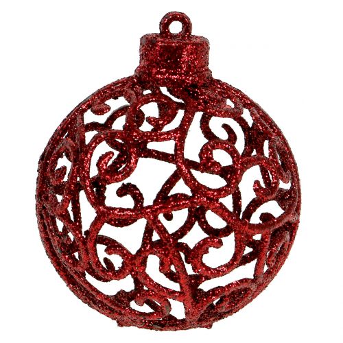 Floristik24 Weihnachtskugel Rot Ø6cm 16 St