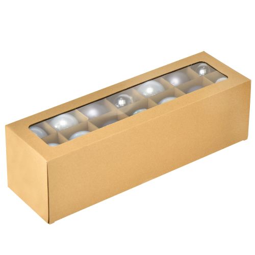 Artikel Christbaumkugeln Glas 3er-Set – hellblau, blau, metallicblau & matt mit Aufhänger 6cm 24St