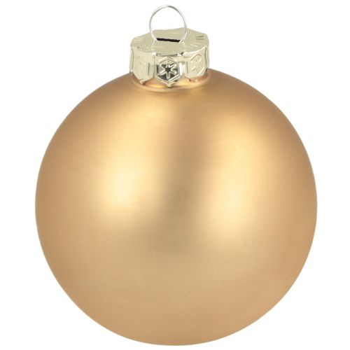 Artikel Glaskugeln Weihnachten – matt & glänzend in Gold, Rosa 7,5cm 12St