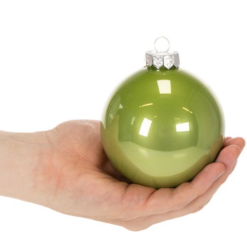 Christbaumkugel glänzend im Set Bunte Farben 95mm 10St | Floristik24.de