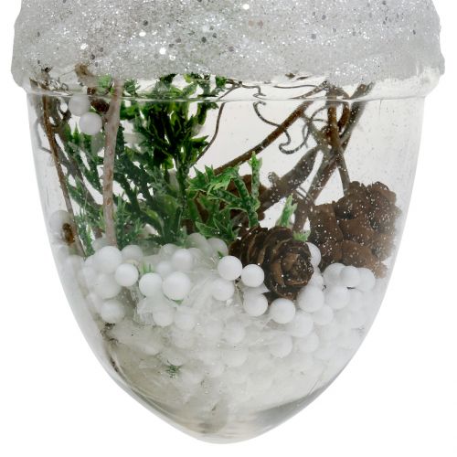 Floristik24 Christbaumschmuck Schneekugel Ø8cm 2St