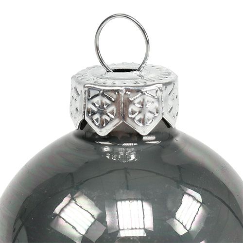 Floristik24 Weihnachtskugel Glas Ø3,5cm Rosa, Grau, Creme 16 St