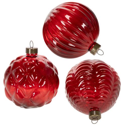 Weihnachtskugeln Glas Rot 8cm 12St kaufen | Floristik24.de