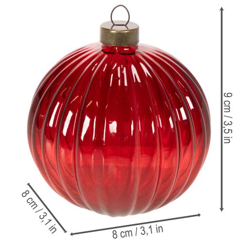 Weihnachtskugeln Glas Rot 8cm 12St | Floristik24.de