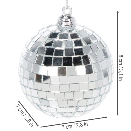 Weihnachtskugel Deko Spiegelkugel zum Aufhängen 7cm 6St | Floristik24.de