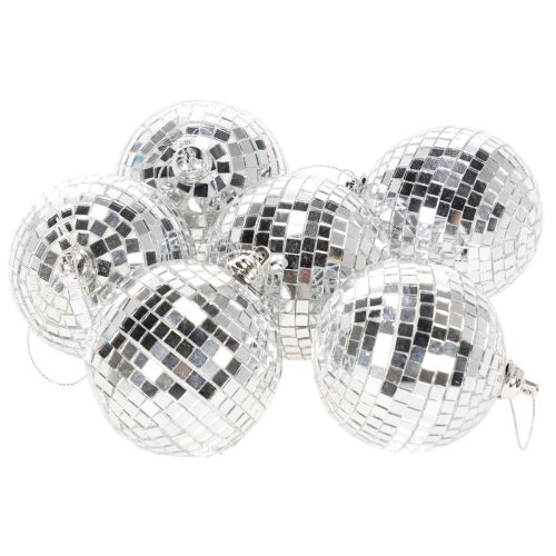 Weihnachtskugel Deko Spiegelkugel zum Aufhängen 7cm 6St | Floristik24.de