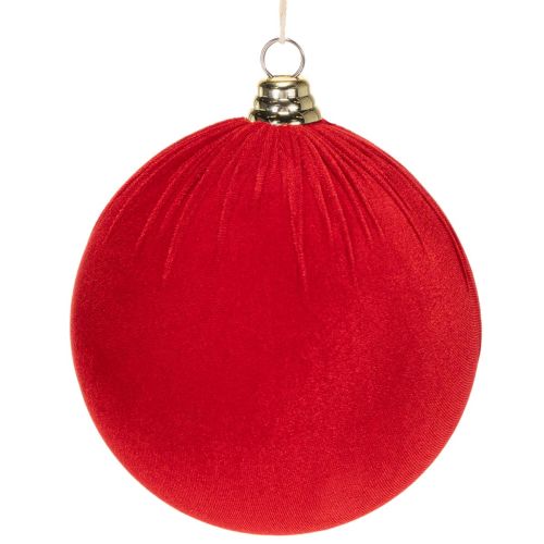 Weihnachtskugel Samtoptik Rot Große Christbaumkugel 20cm 3St kaufen | Floristik24.de