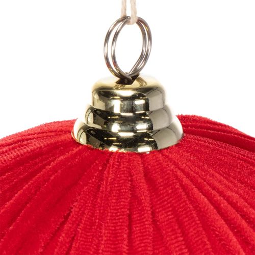 Weihnachtskugel Samt Rot Große
