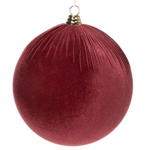 Christbaumkugel Samt Rot Groß zum Hängen 25cm 2St kaufen | Floristik24.de