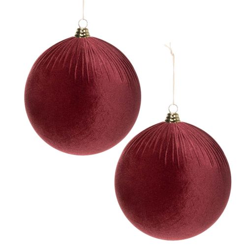 Christbaumkugel Samt Rot Groß
