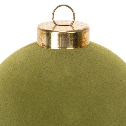 Christbaumkugel Samtoptik Grün