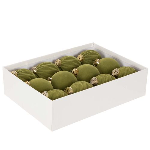 Christbaumkugel Samtoptik Grün
