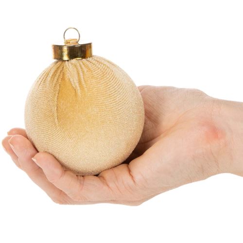 Weihnachtskugel Samtoptik Mix warme Farbtöne 8cm 12St | Floristik24.de