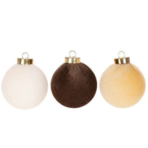 Weihnachtskugel Samtoptik Mix