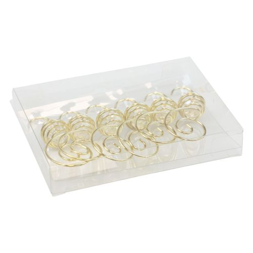 Floristik24 Weihnachtskugel Aufhänger, Kugelaufhänger Golden 7cm 6St