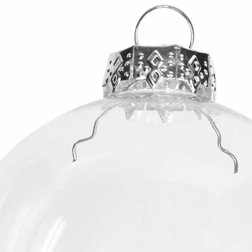 Floristik24 Weihnachtskugel Glas Ø7,5cm klar 12St