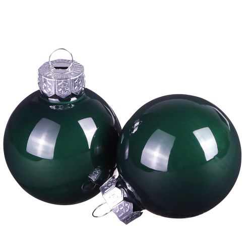 Floristik24 Weihnachtskugeln Glas Mini Baumkugeln Grün Ø4cm 24 St