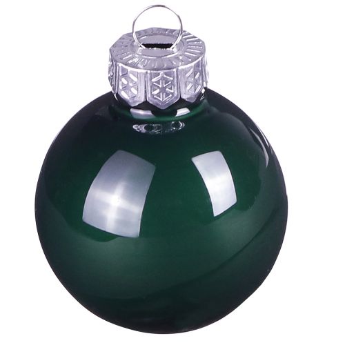 Floristik24 Weihnachtskugeln Glas Mini Baumkugeln Grün Ø4cm 24 St