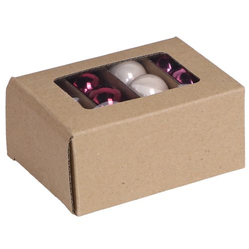 Weihnachtskugeln Glas Mini Berry Beige Rosa Ø3cm 22 St | Floristik24.de