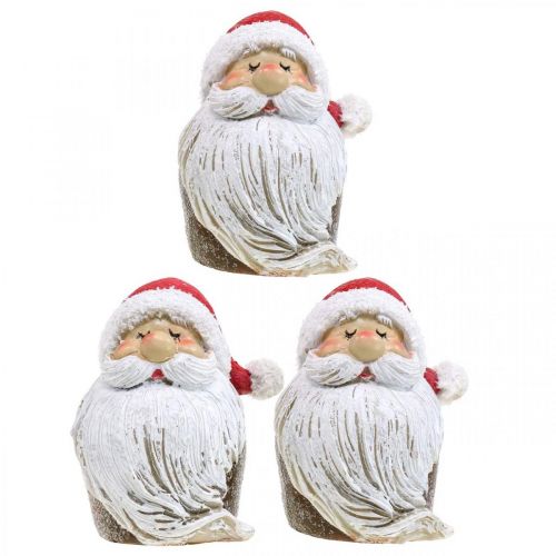 Floristik24 Weihnachtsmann Tischdeko Santa Claus Fensterdeko H8cm 3 St