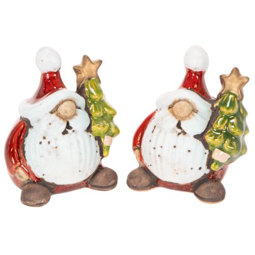 Weihnachtsmann Figur mit Tannenbaum Dekoration 7cm 2St kaufen | Floristik24.de